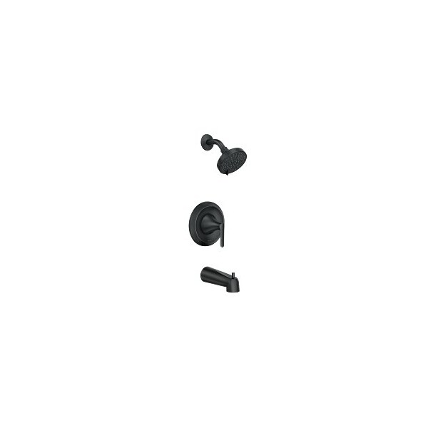 Findlay Tub and Shower Trim with Valve in Matte Black